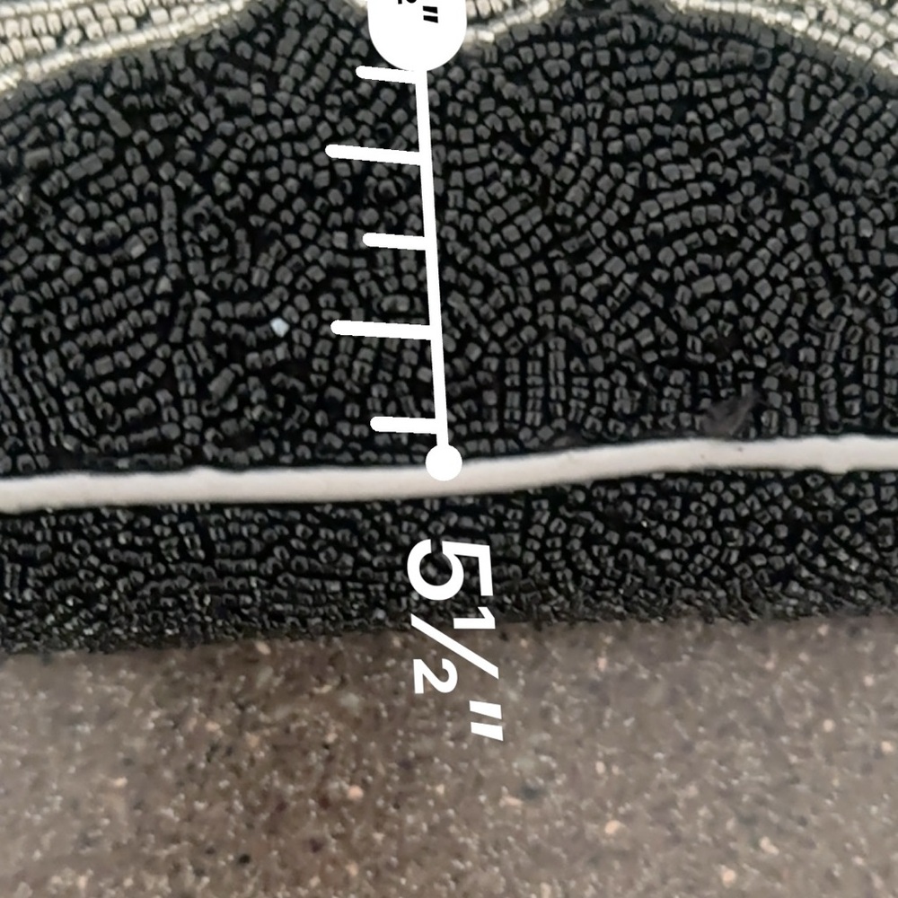 Black Beaded Skull Crossbody Bag - Picture 4 of 4